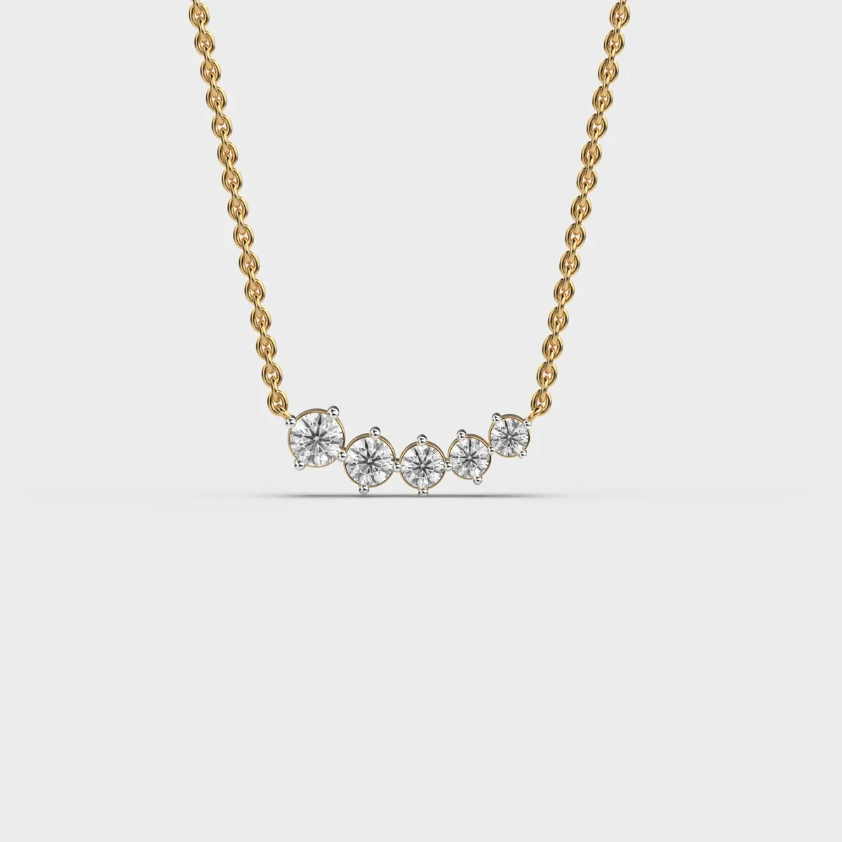 Aster Flower Diamond Pendant With Chain