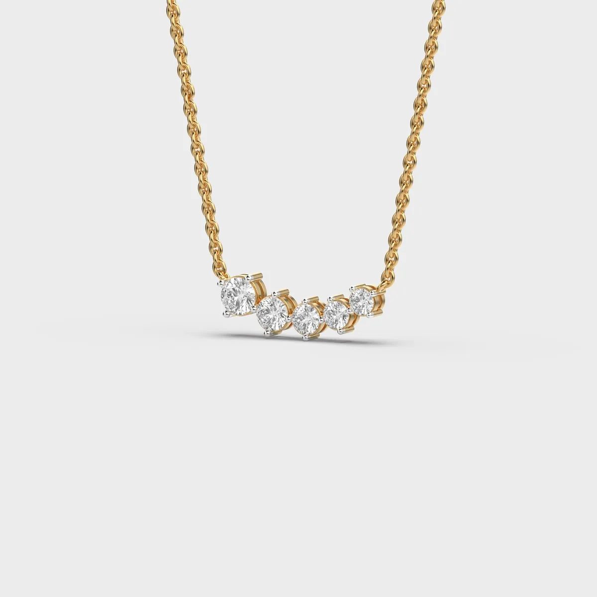 Aster Flower Diamond Pendant With Chain – alternate view