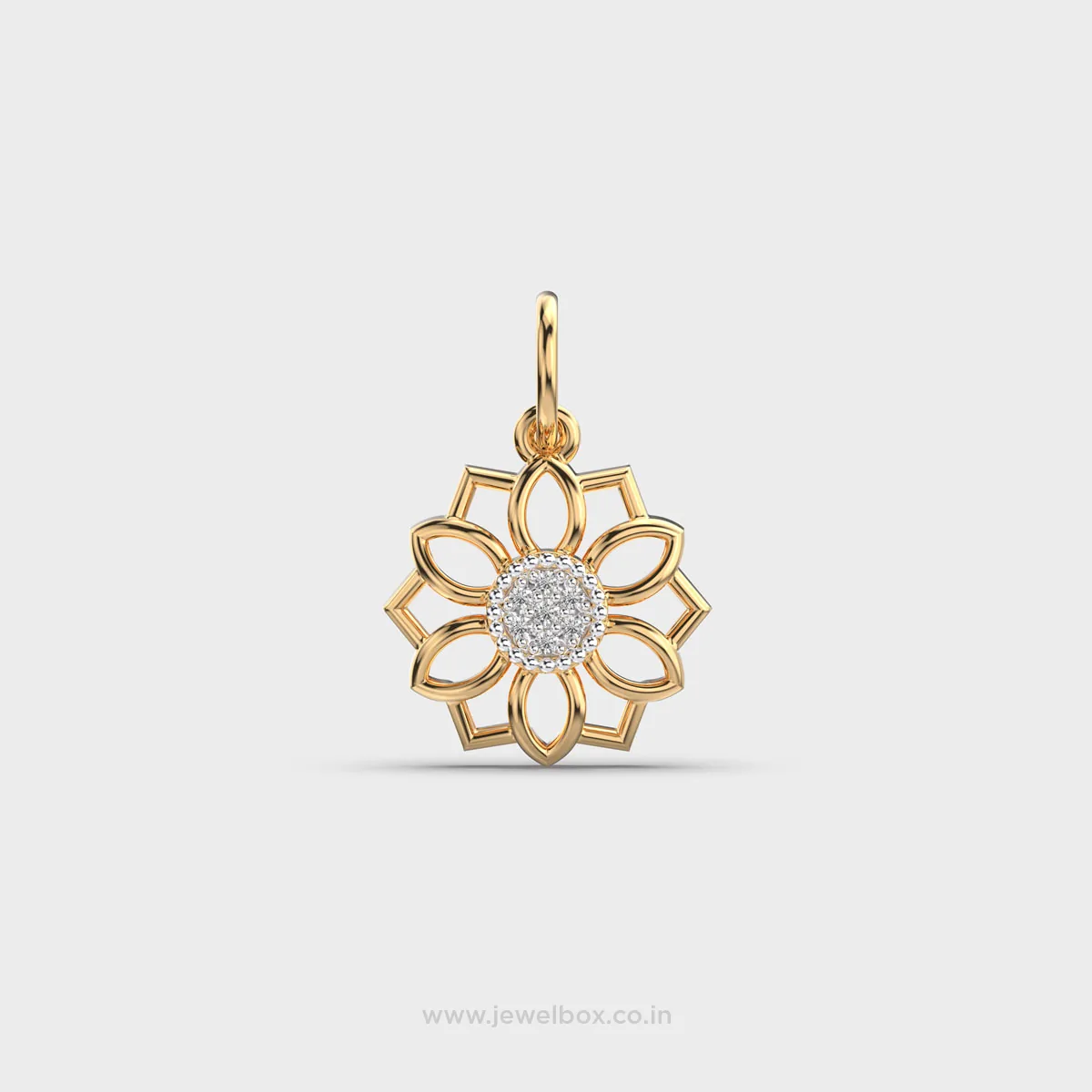 Blossom Aura Diamond Pendant Without Chain