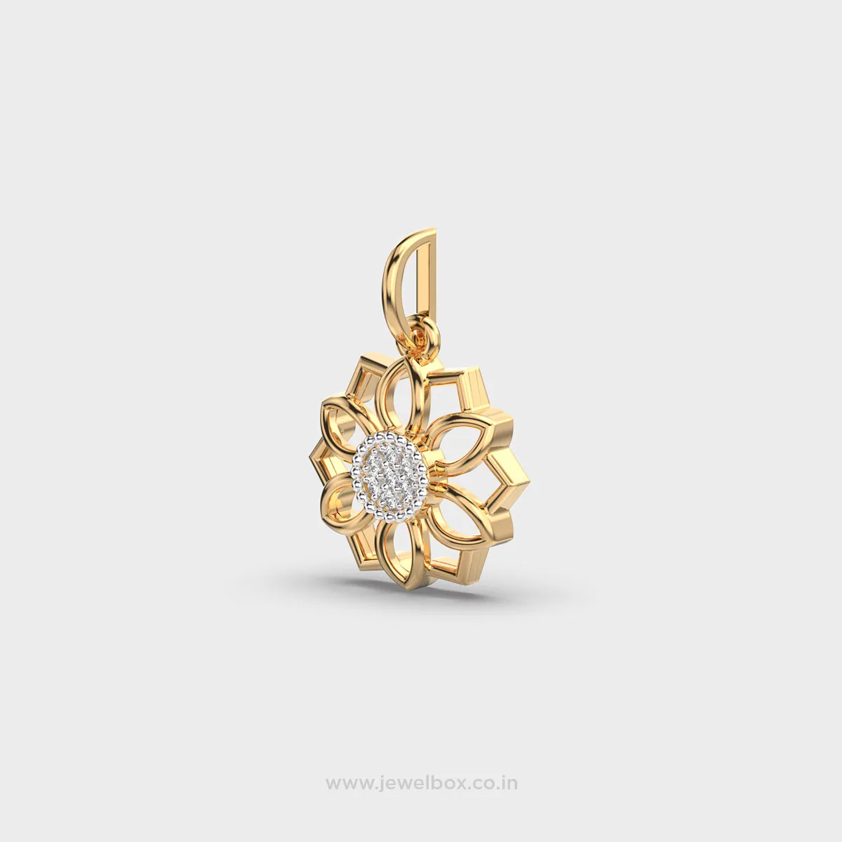 Blossom Aura Diamond Pendant Without Chain – alternate view