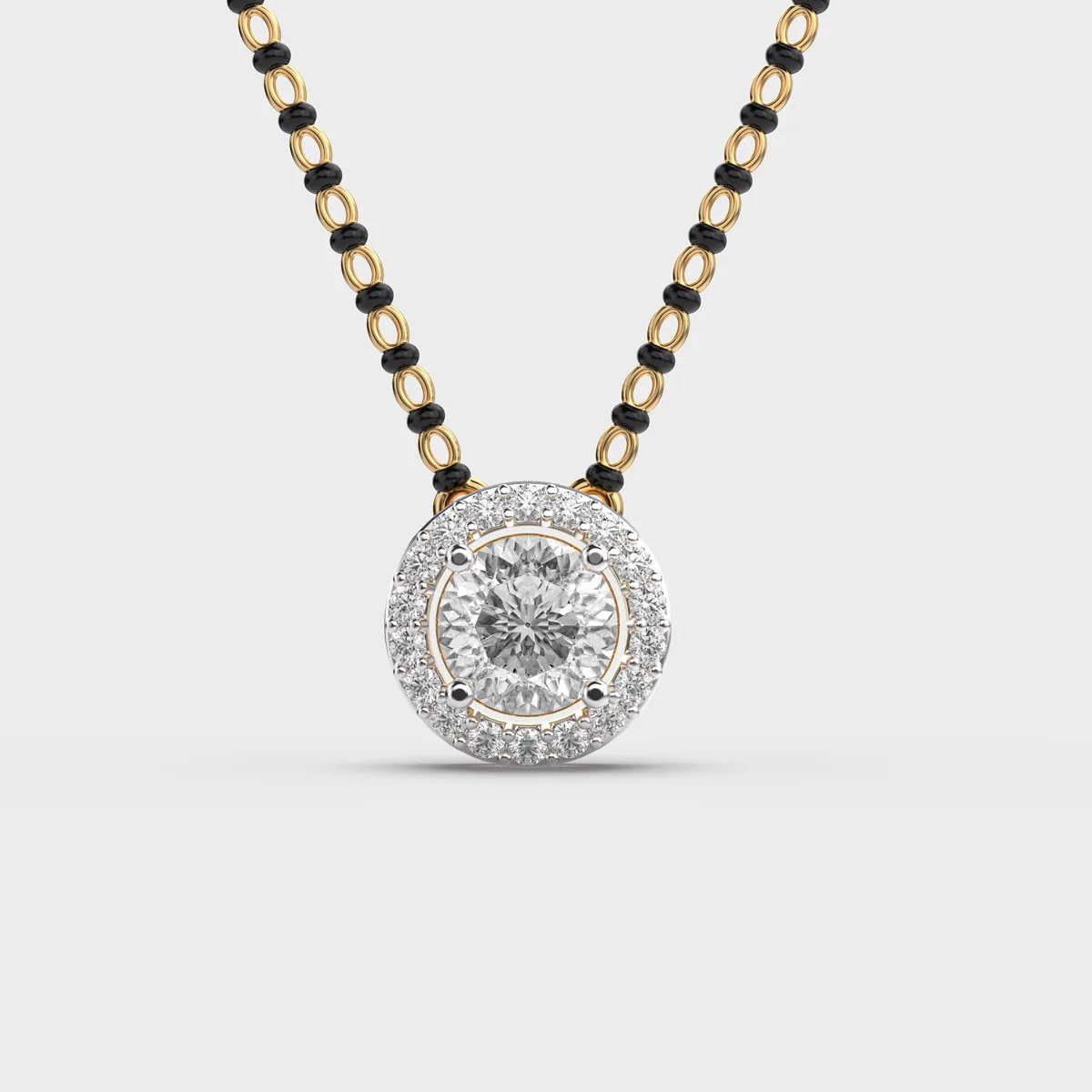 Brilliant Padma Cut Halo Diamond Pendant With Chain