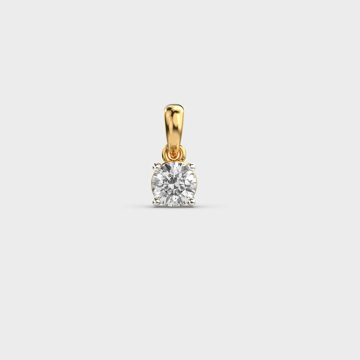 Classic Round Diamond Pendant Without Chain