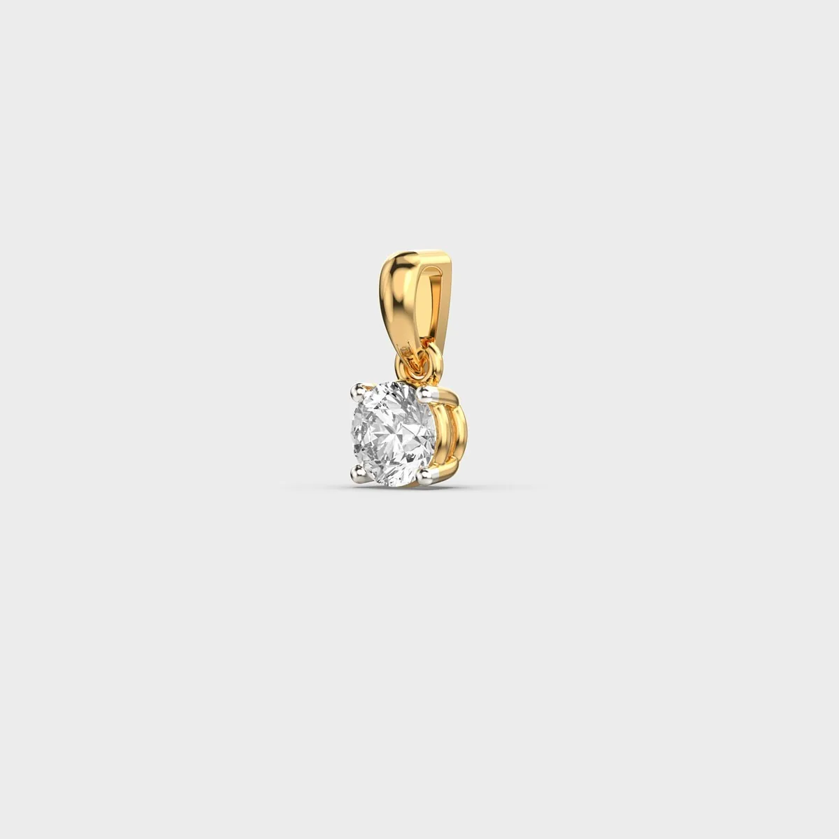 Classic Round Diamond Pendant Without Chain – alternate view