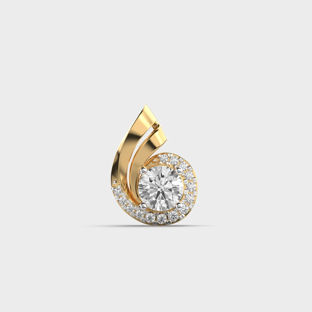 Conch Diamond Pendant Without Chain