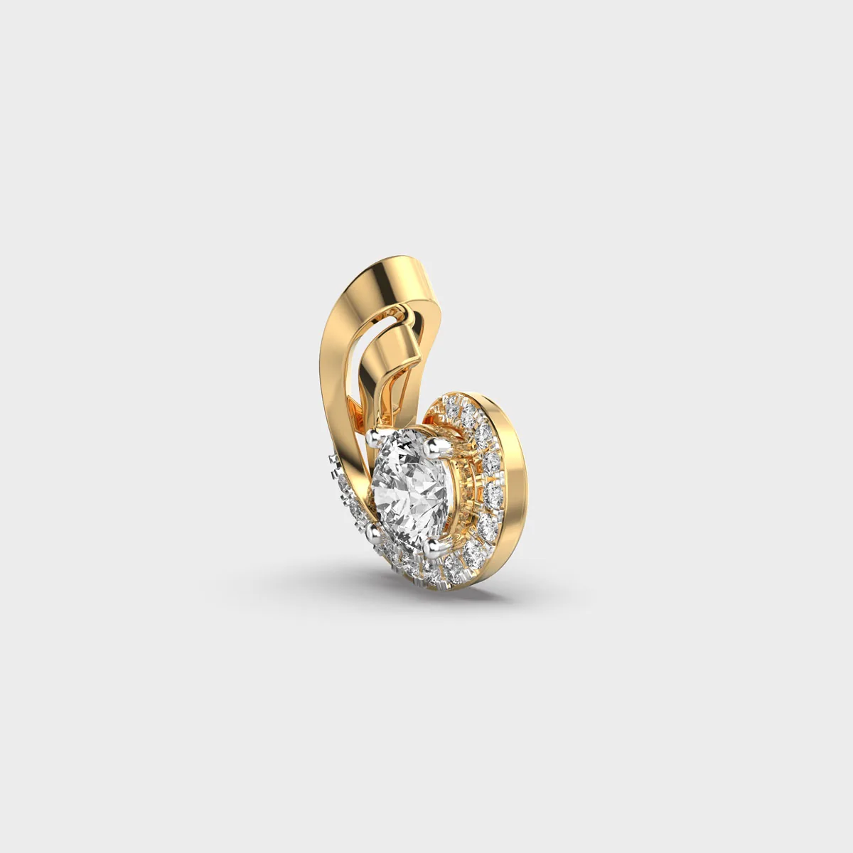 Conch Diamond Pendant Without Chain – alternate view