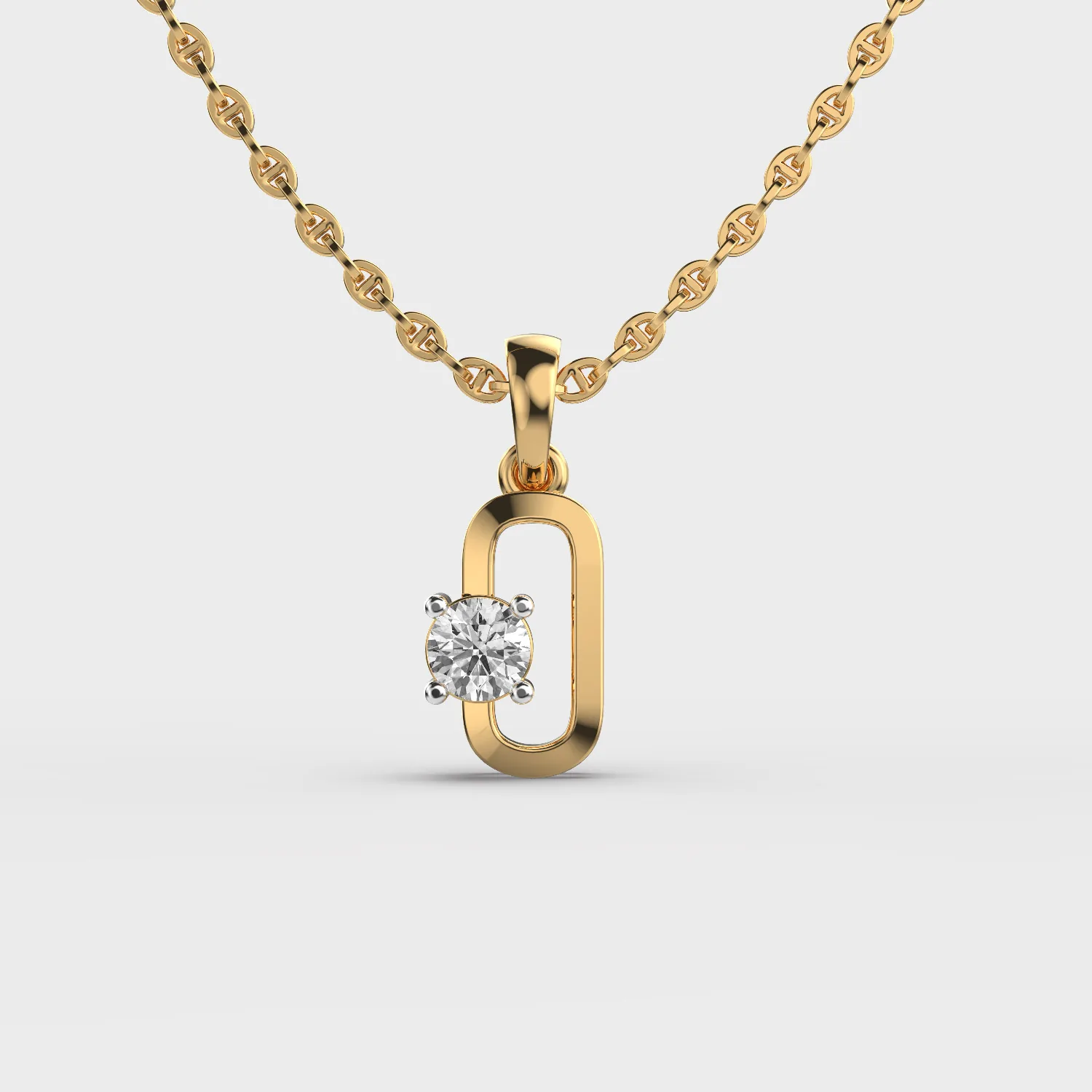 Coraline Link Diamond Pendant Without Chain