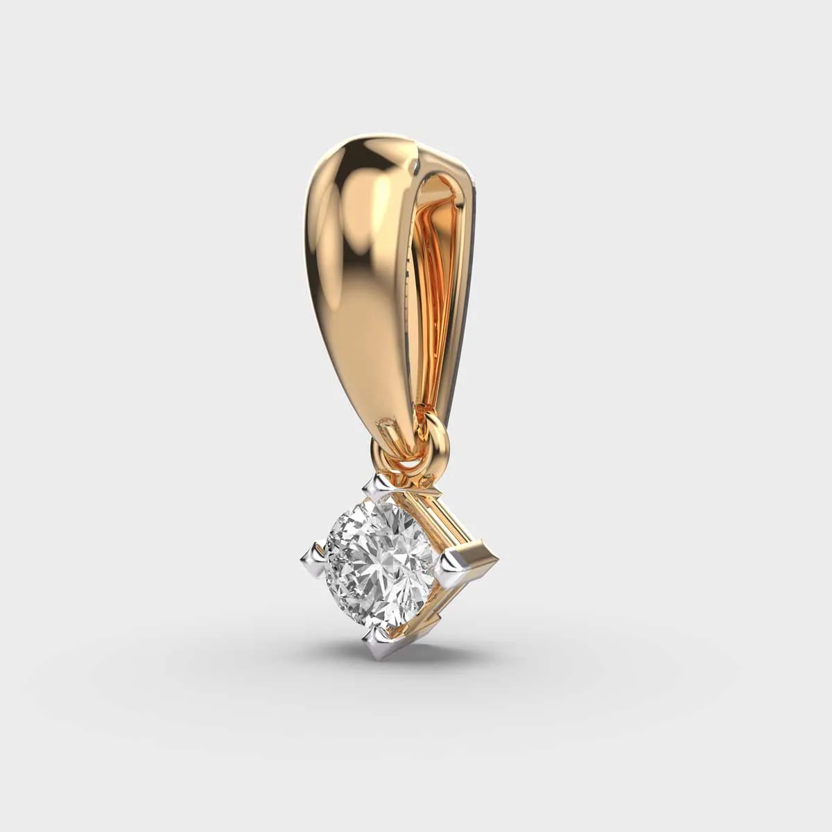 Core Round Diamond Pendant Without Chain – alternate view