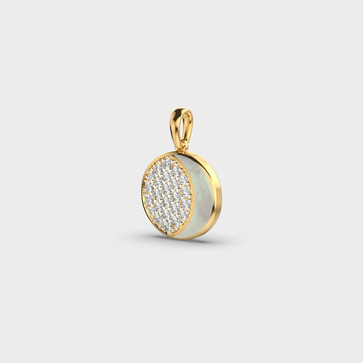 Crescent Moon Reversible Pendant Without Chain – alternate view