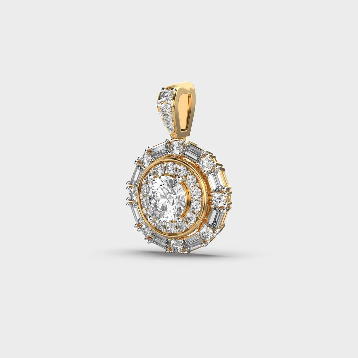 Crowned Grace Diamond Pendant Without Chain – alternate view