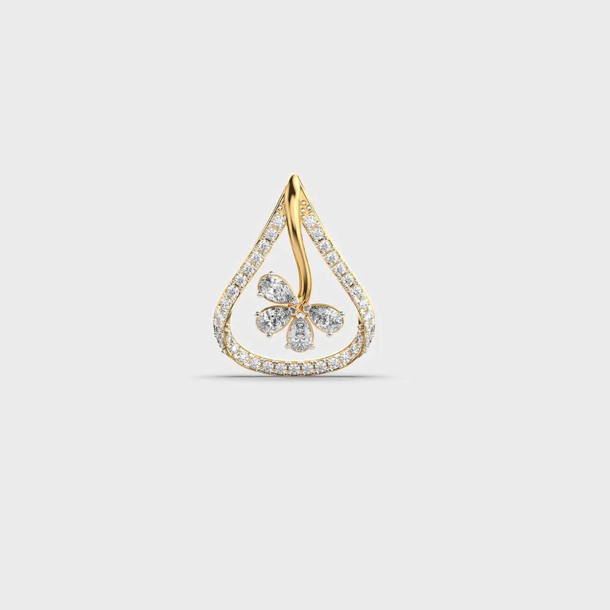 Daffodil Diamond Pendant Without Chain