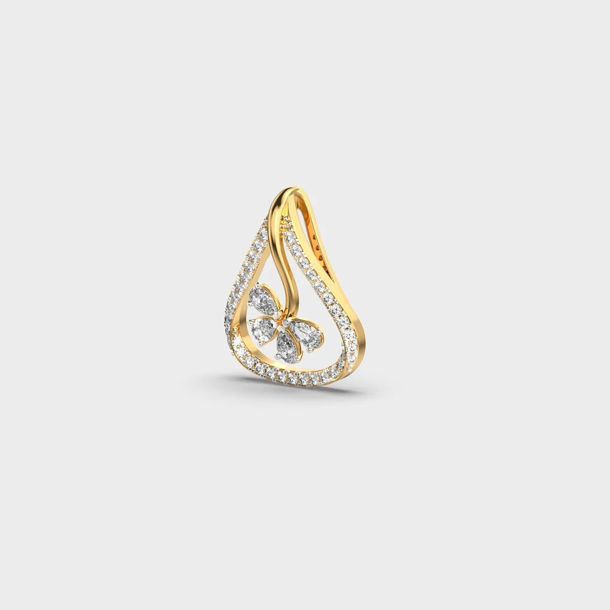 Daffodil Diamond Pendant Without Chain – alternate view