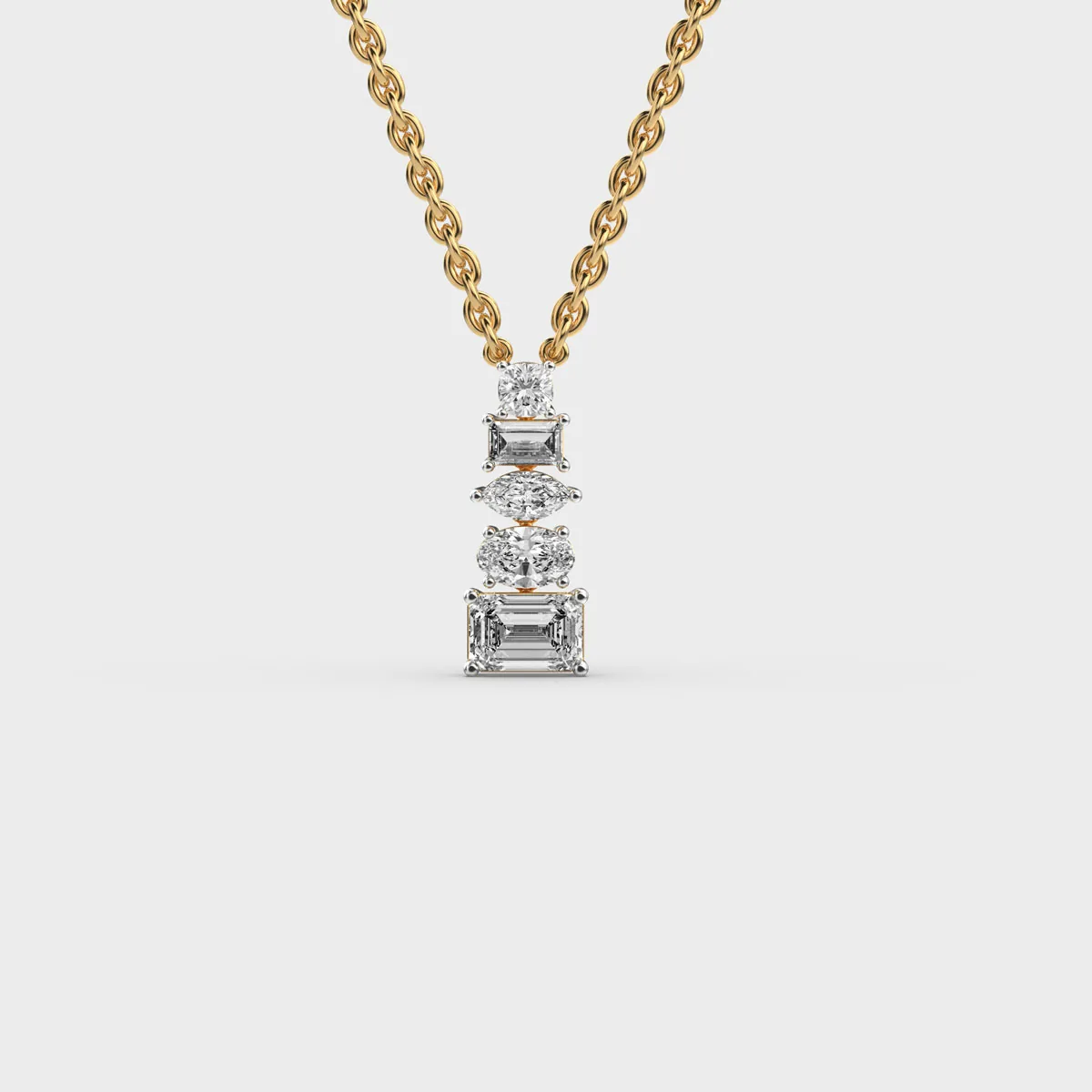 Dropping Beauty Diamond Pendant With Chain
