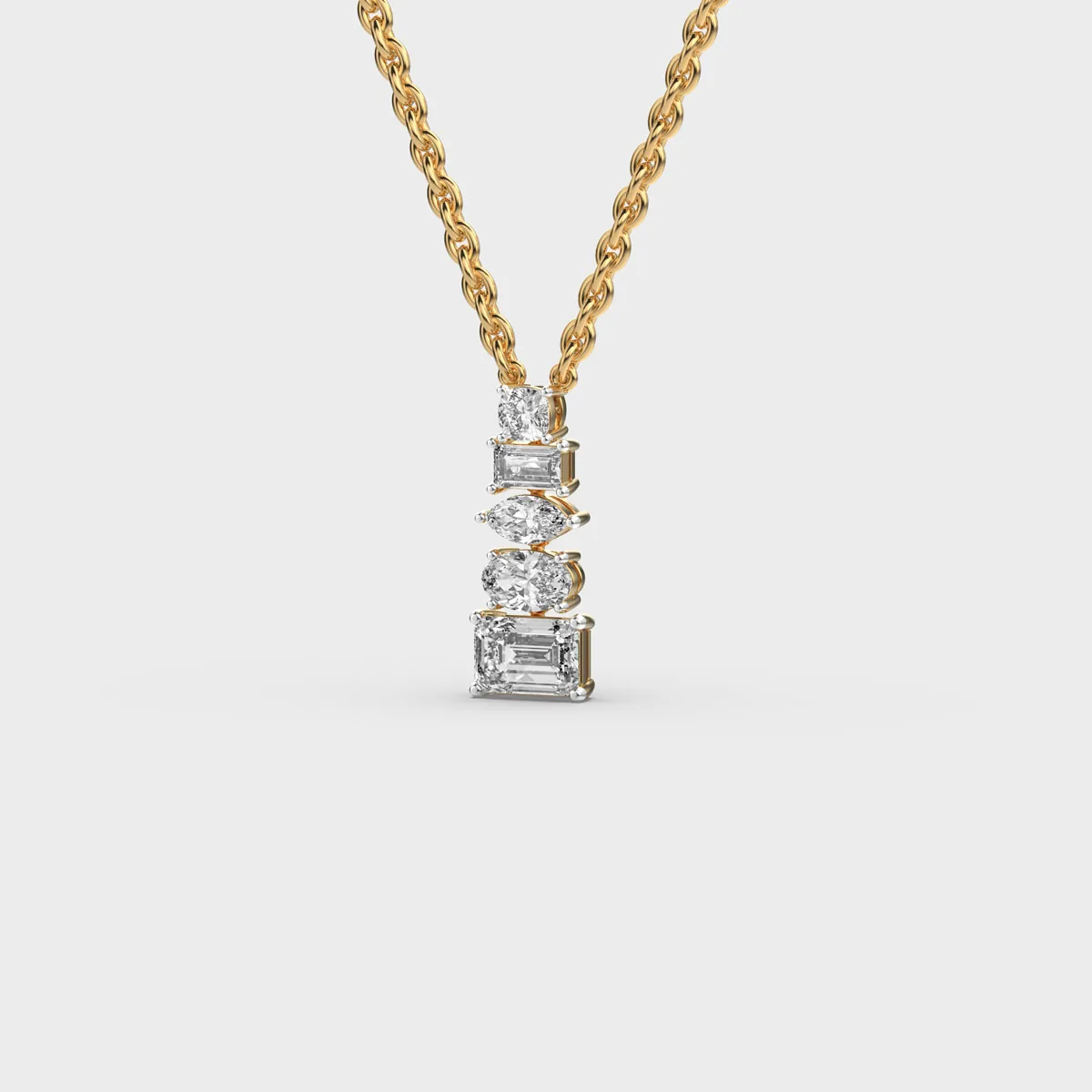 Dropping Beauty Diamond Pendant With Chain – alternate view