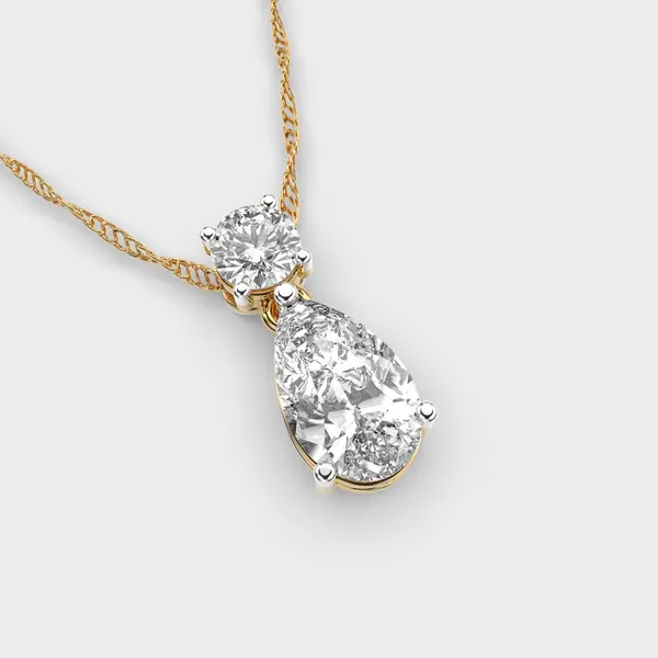 Drops Of Sparkle Pear Cut Diamond Pendant (Without Chain) – alternate view