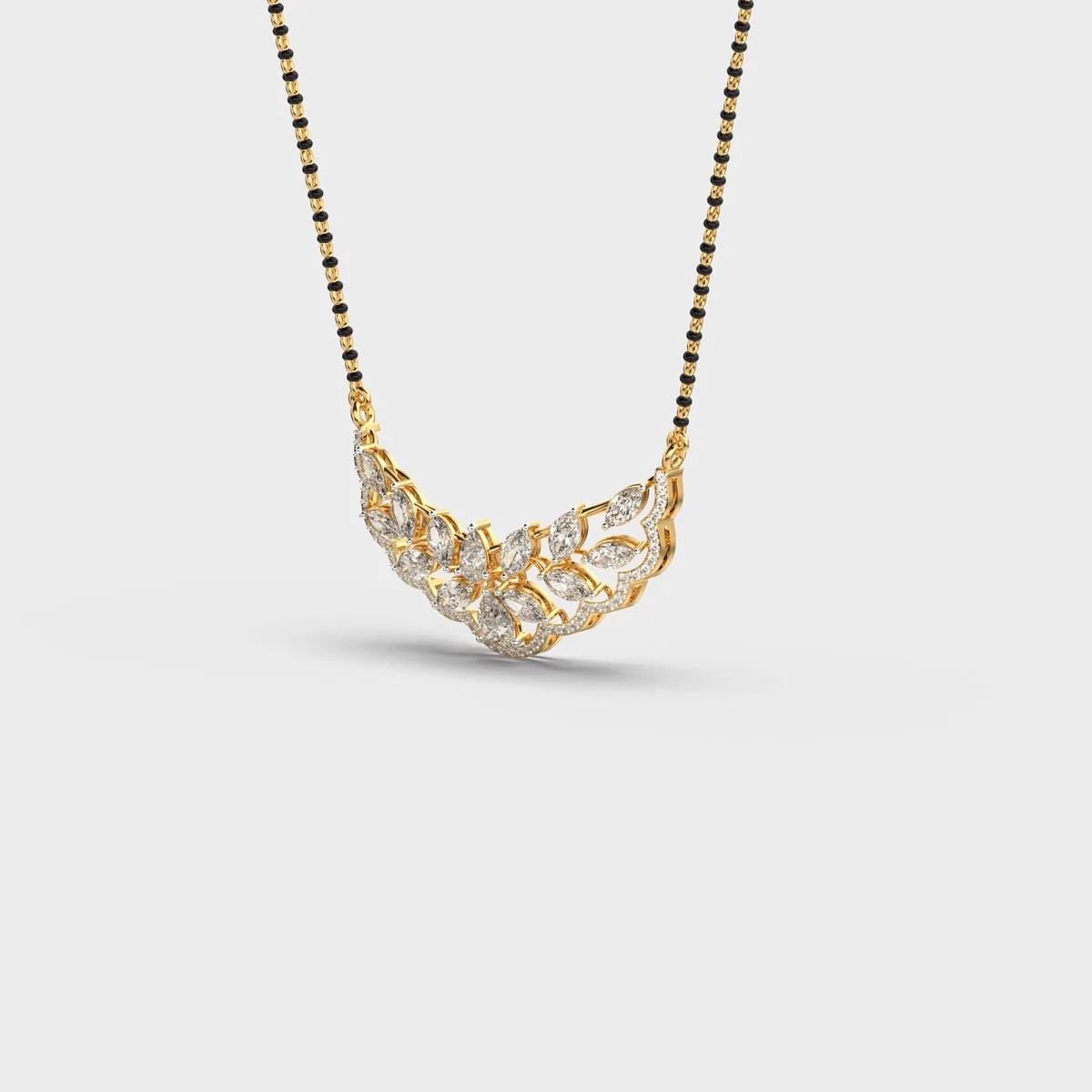 Flutter Grace Diamond Mangalsutra – alternate view