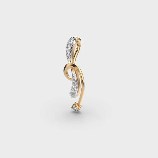 Glowtwist Diamond Encrusted Pendant (Without Chain) – alternate view