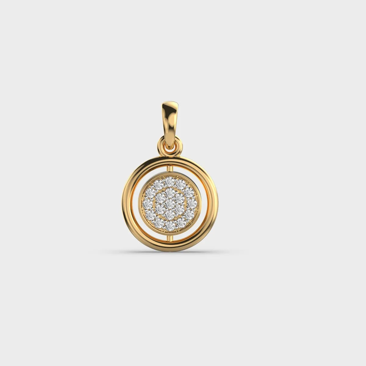 Green Gabe Swirl Reversible Pendant Without Chain