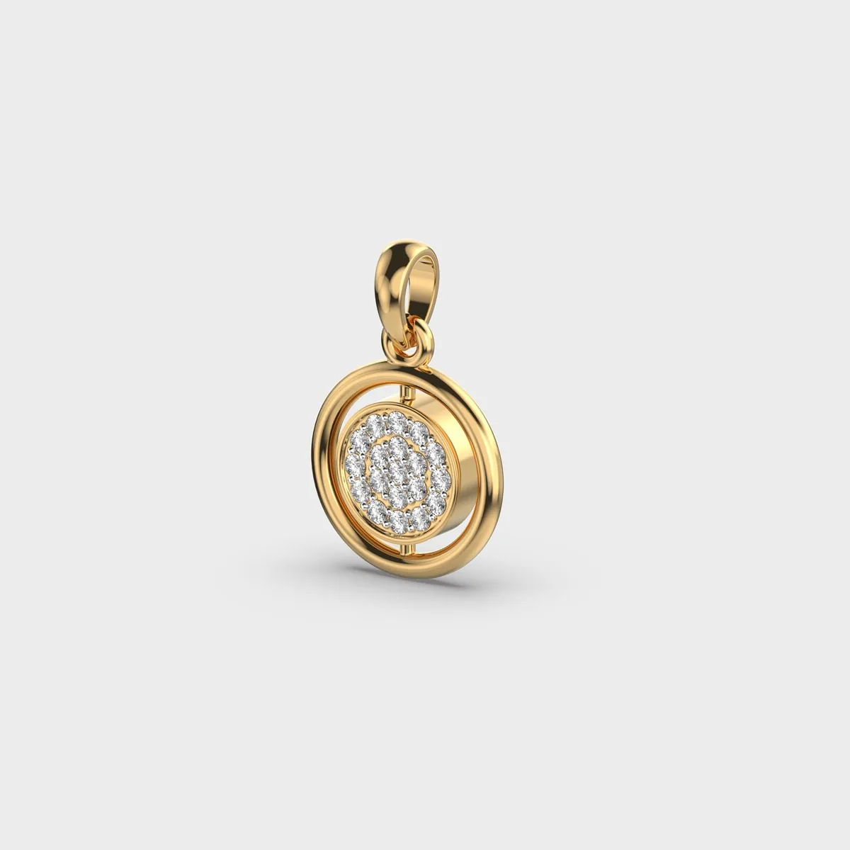Green Gabe Swirl Reversible Pendant Without Chain – alternate view