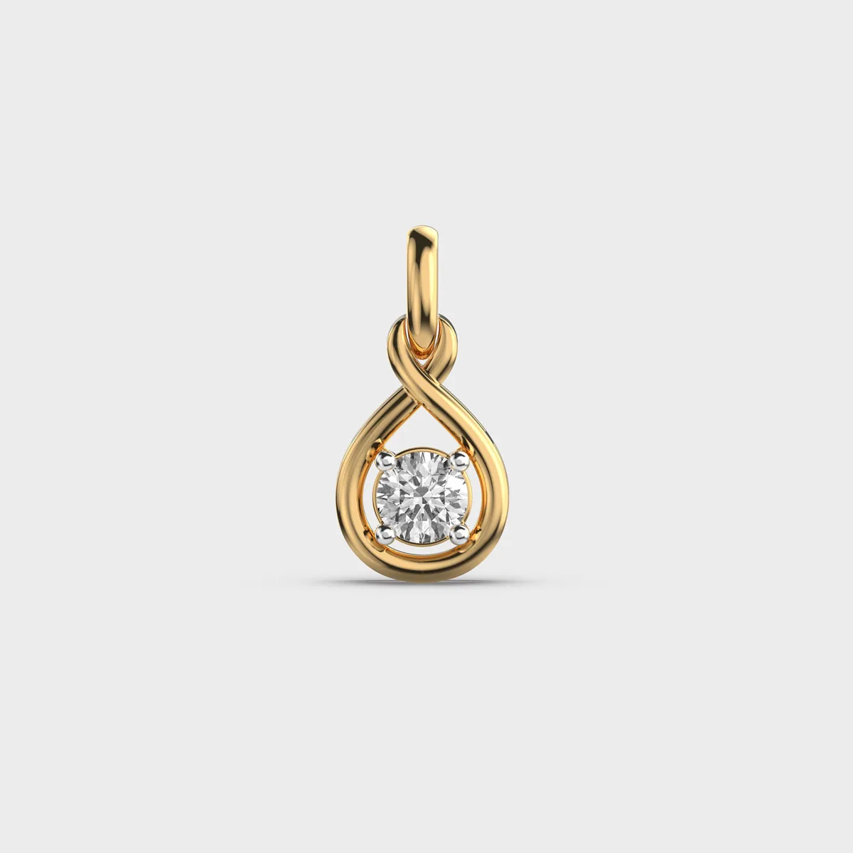 Infinity Jar Gleaming Diamond Pendant Without Chain