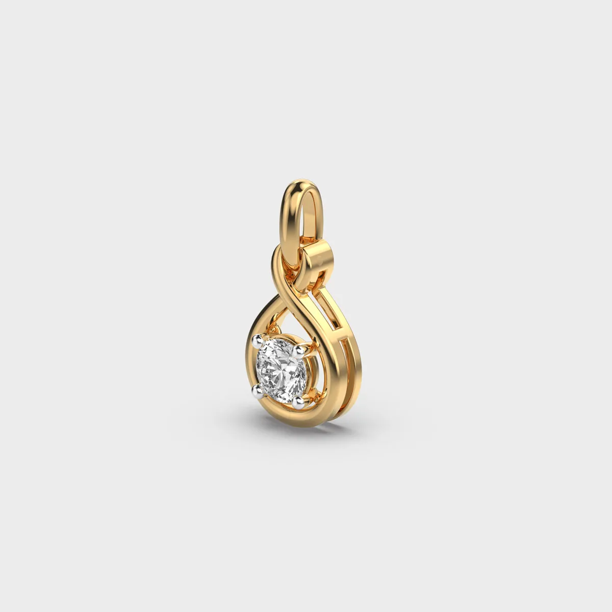 Infinity Jar Gleaming Diamond Pendant Without Chain – alternate view