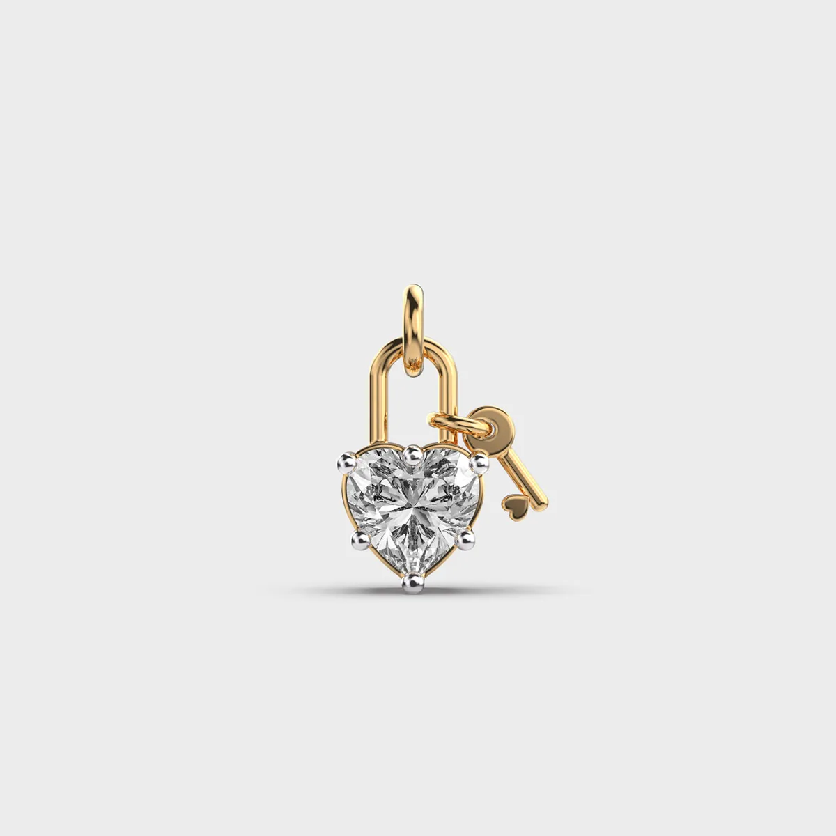 Key To My Heart Diamond Pendant Without Chain