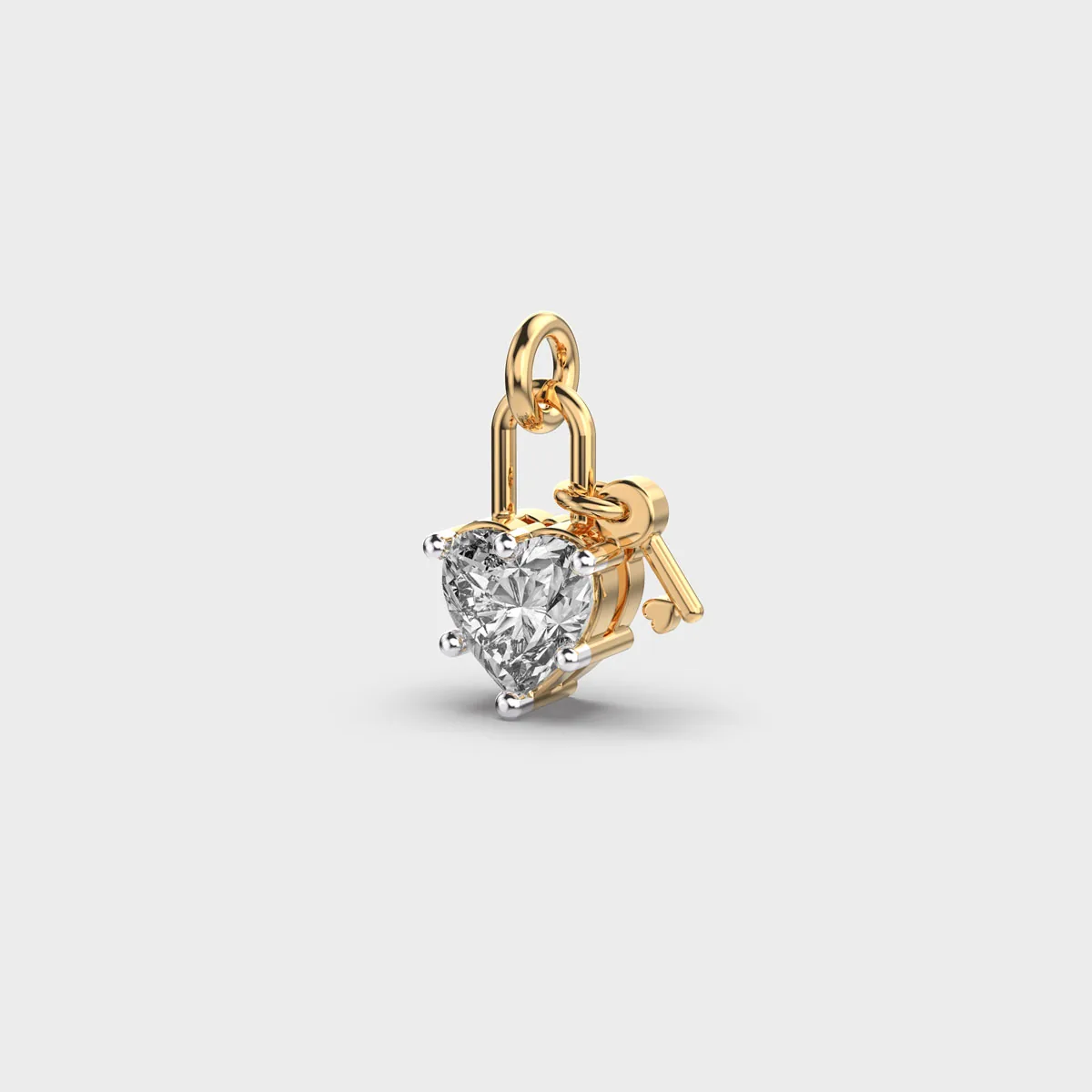 Key To My Heart Diamond Pendant Without Chain – alternate view