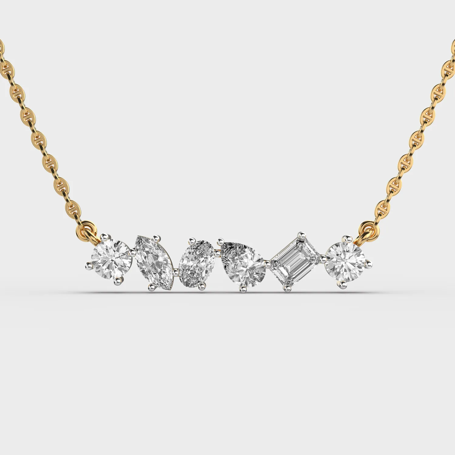 Modern Vibe Diamond Pendant With Chain