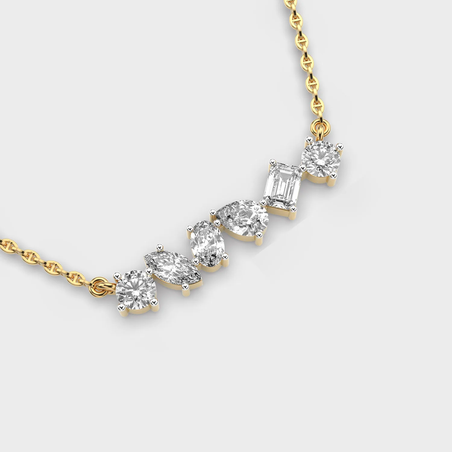 Modern Vibe Diamond Pendant With Chain – alternate view