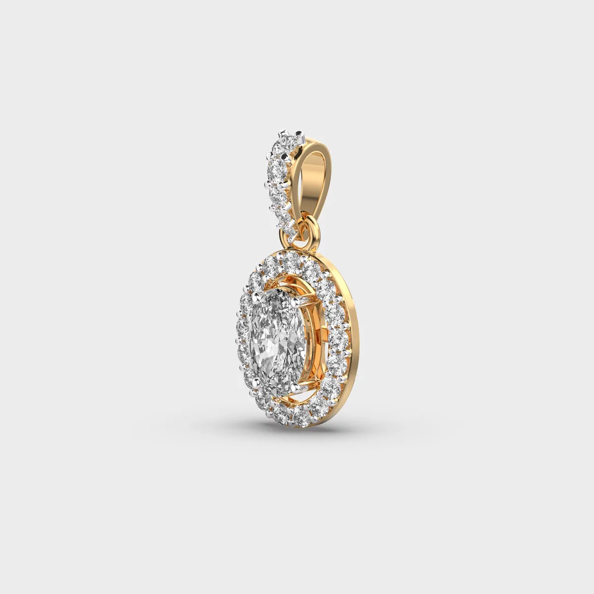 Oval Wonder Diamond Pendant Without Chain – alternate view