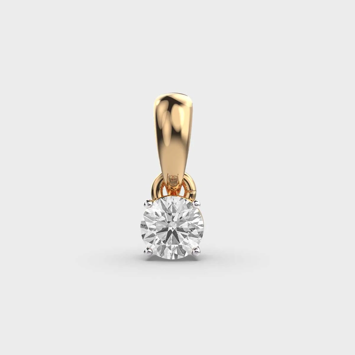 Radiant Droplet Solitaire Pendant Without Chain