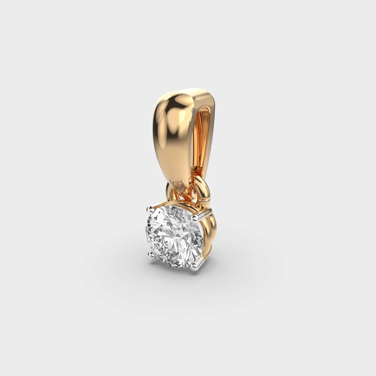 Radiant Droplet Solitaire Pendant Without Chain – alternate view
