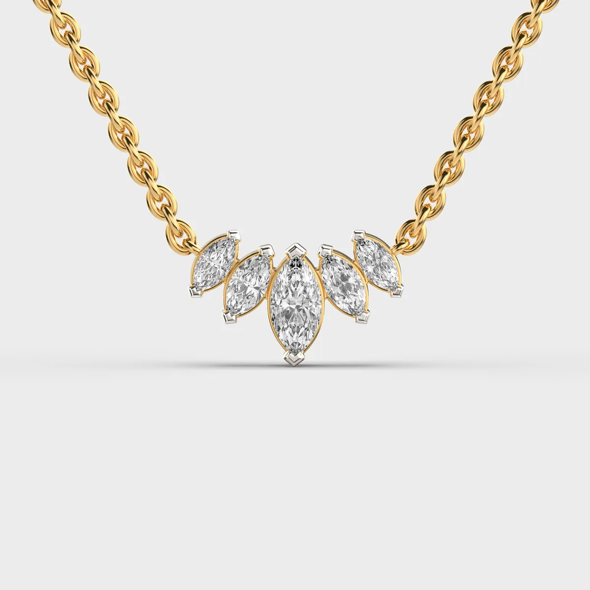 Snowflake Queen Diamond Pendant With Chain