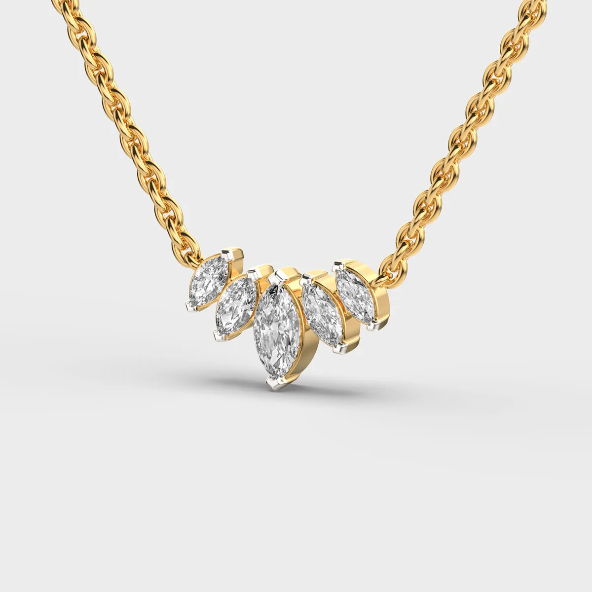 Snowflake Queen Diamond Pendant With Chain – alternate view