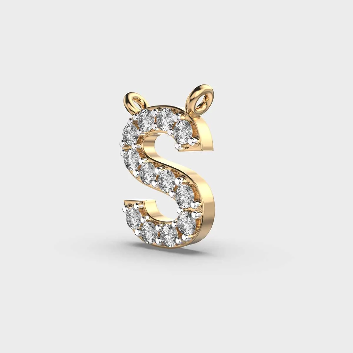 Soulful Initial S Diamond Pendant Without Chain – alternate view