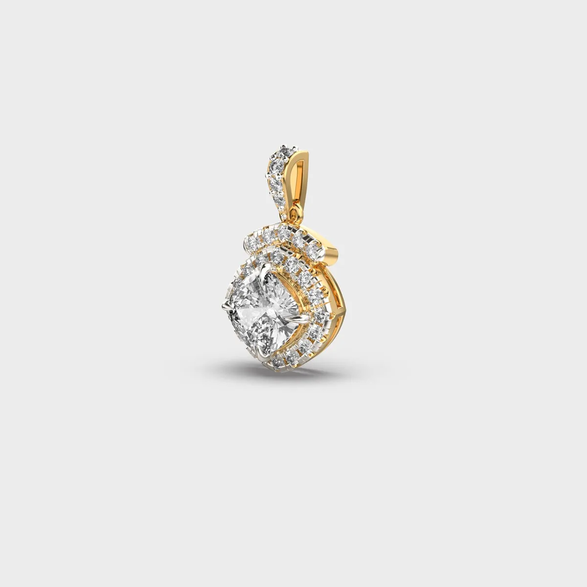 Splendid Sun Rays Diamond Pendant Without Chain – alternate view