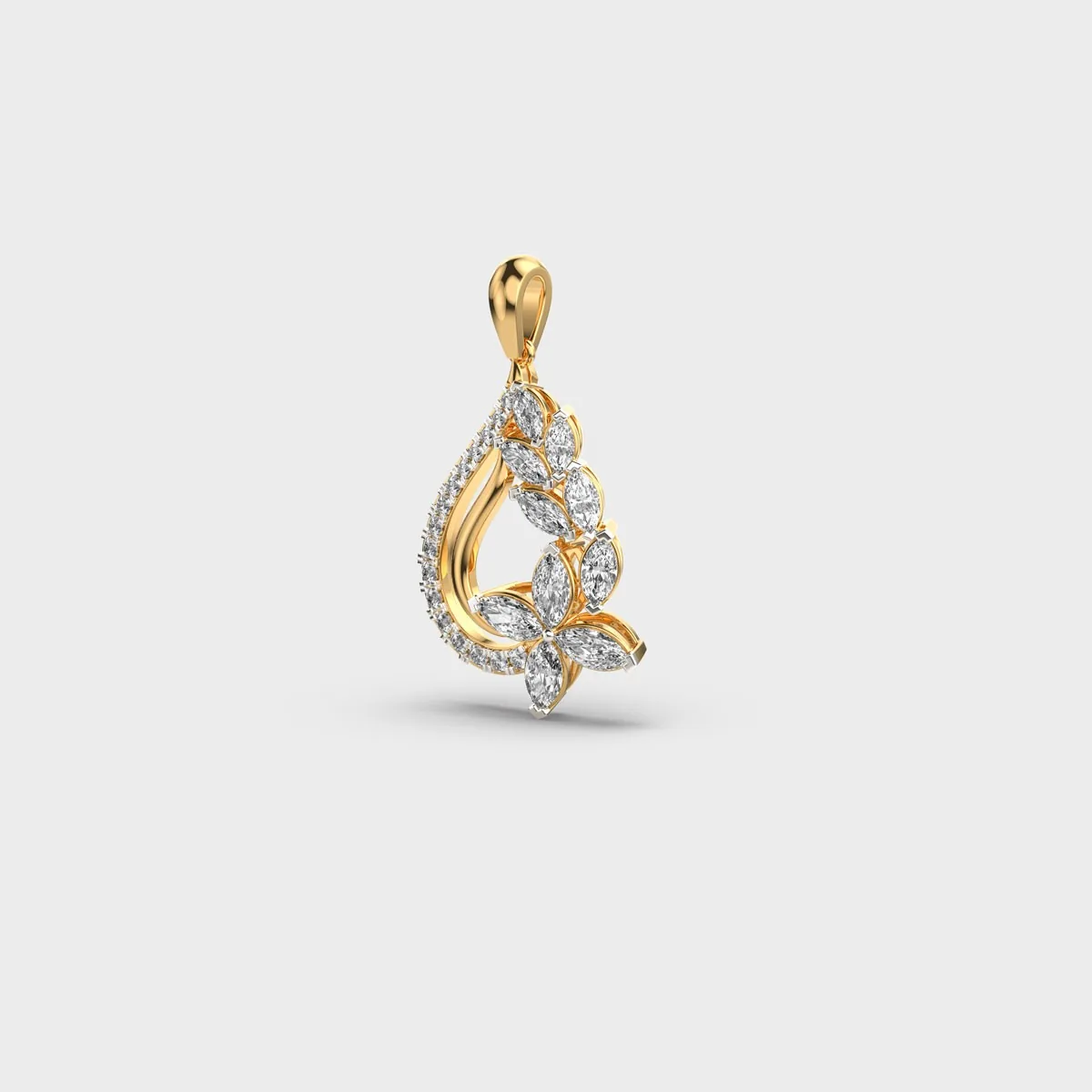Spring Butterfly Diamond Pendant Without Chain – alternate view