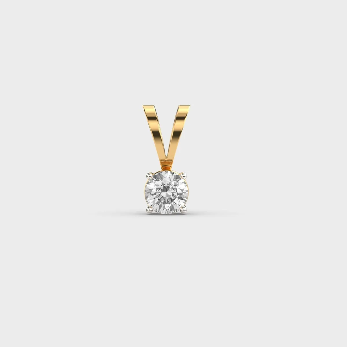 Timeless Grace Round Diamond Pendant Without Chain