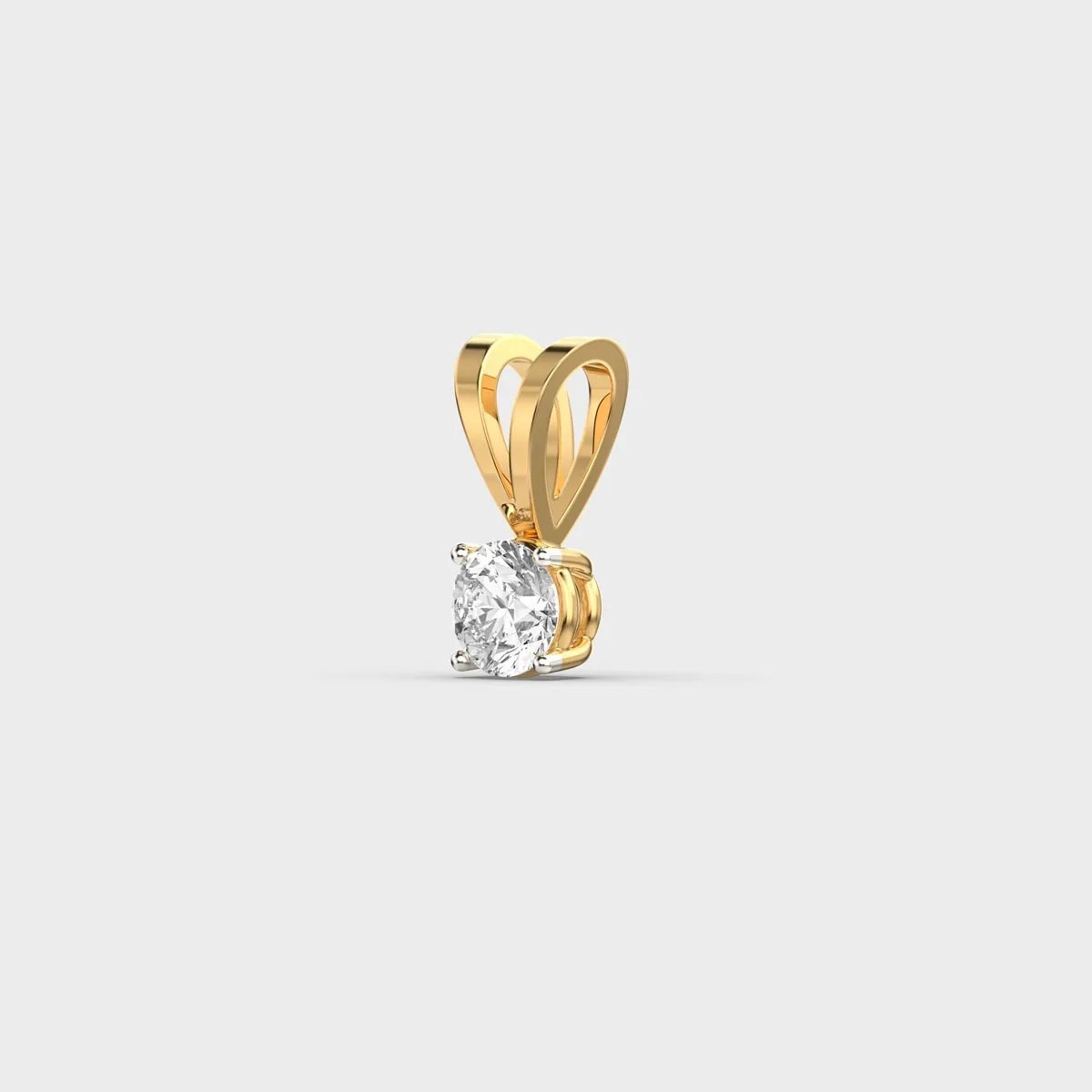 Timeless Grace Round Diamond Pendant Without Chain – alternate view