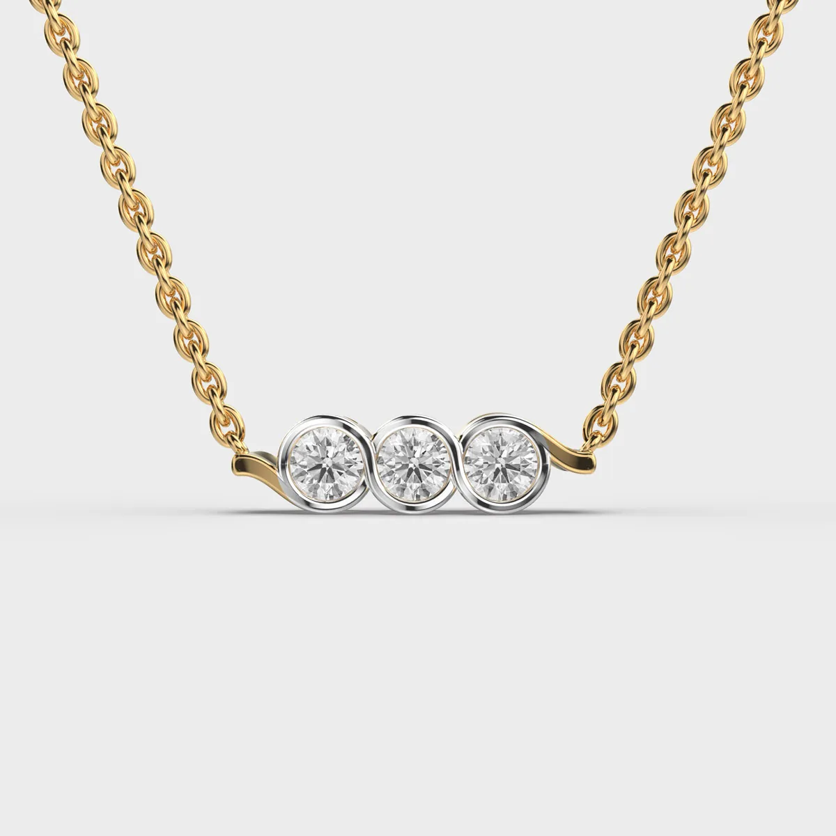 Wheel Of Time Diamond Pendant With Chain