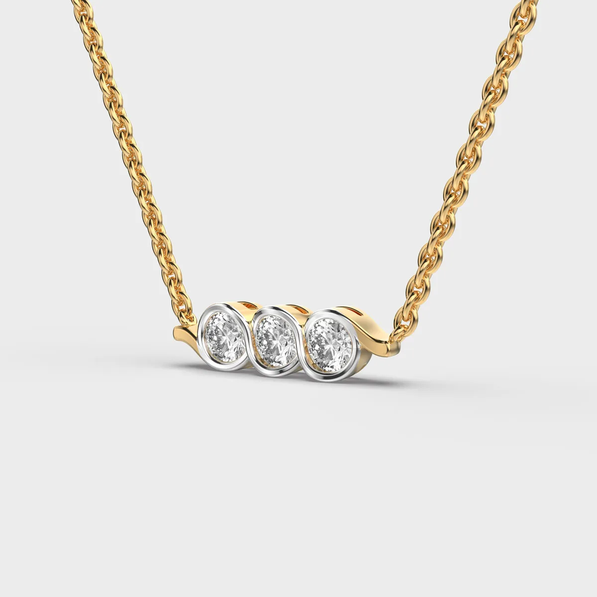 Wheel Of Time Diamond Pendant With Chain – alternate view