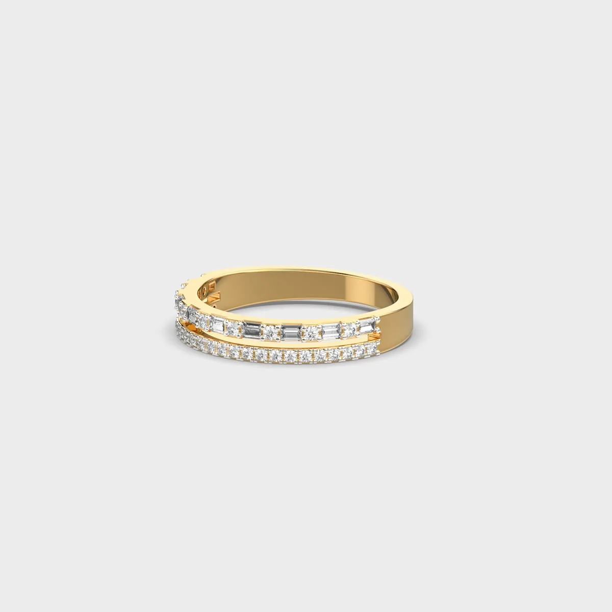 Baguette Pav Duo Diamond Band – alternate view