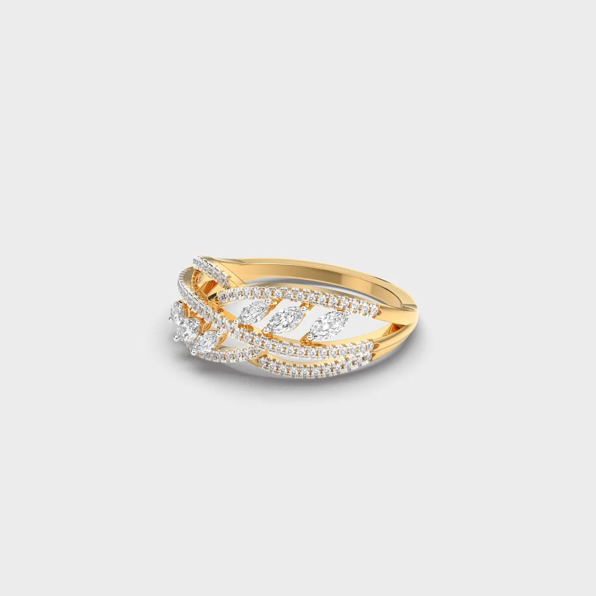 Braided Marquise Diamond Ring – alternate view