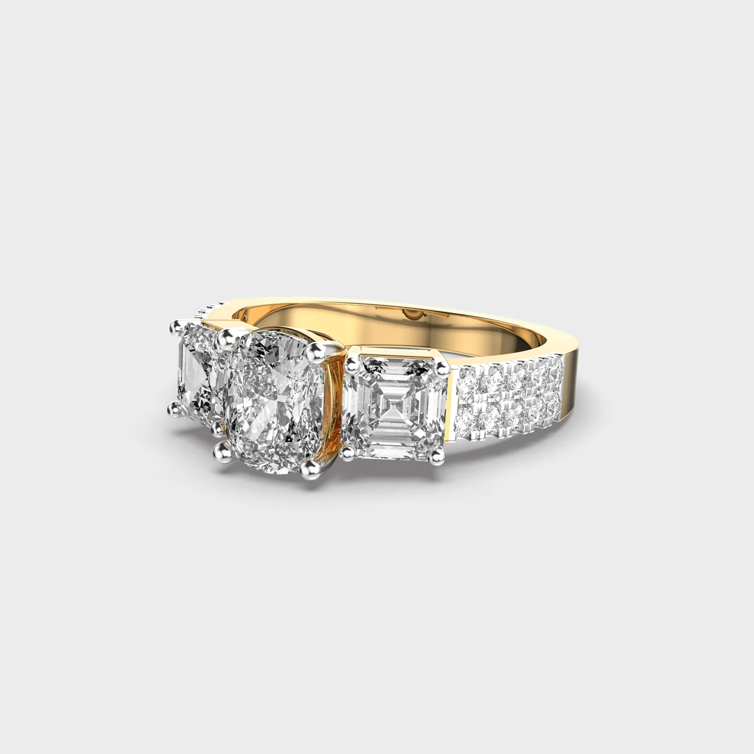 Cherished Mixed Diamond Ring – alternate view