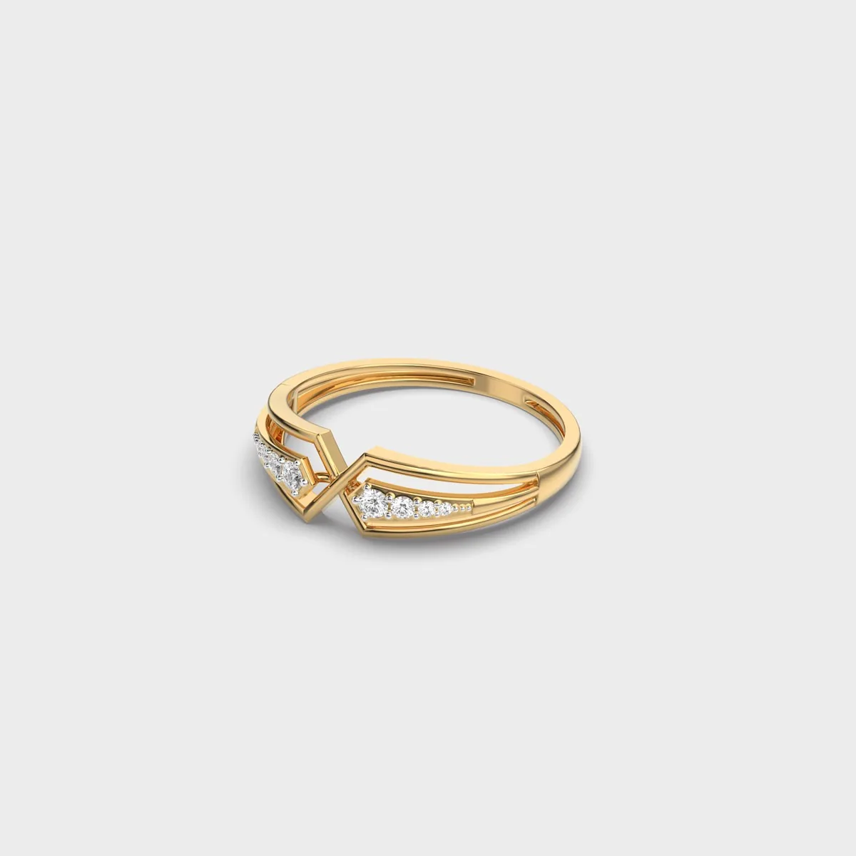 Chic Bow Diamond Stack Ring – alternate view