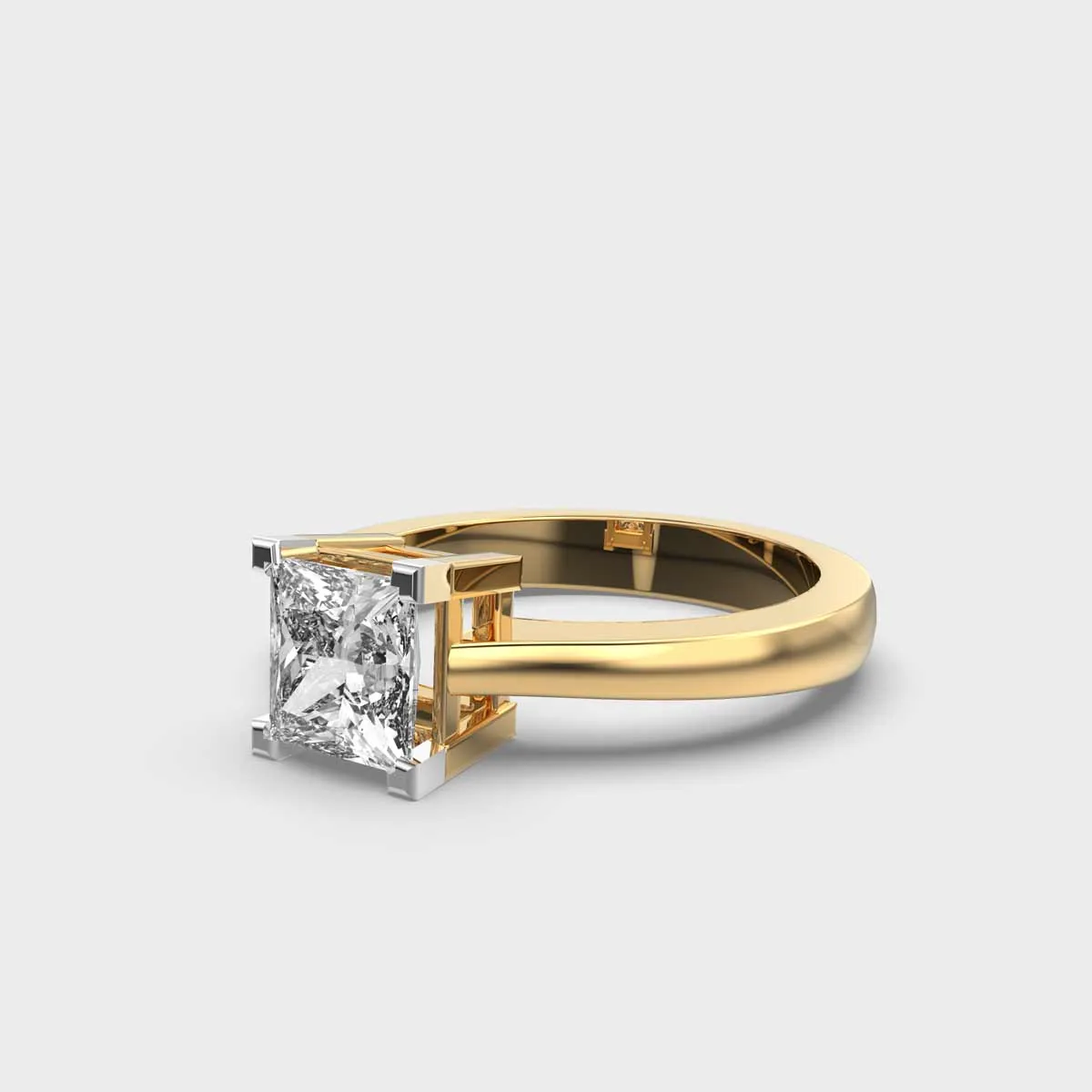 Classic Princess Cut Diamond Ring – alternate view