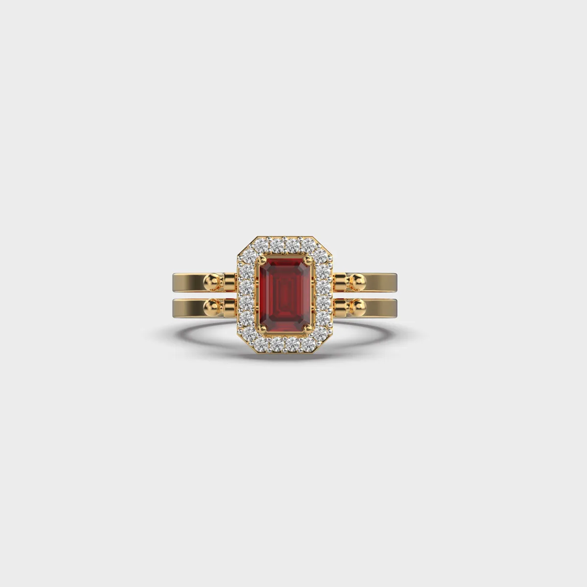Crimson Reversible Ring