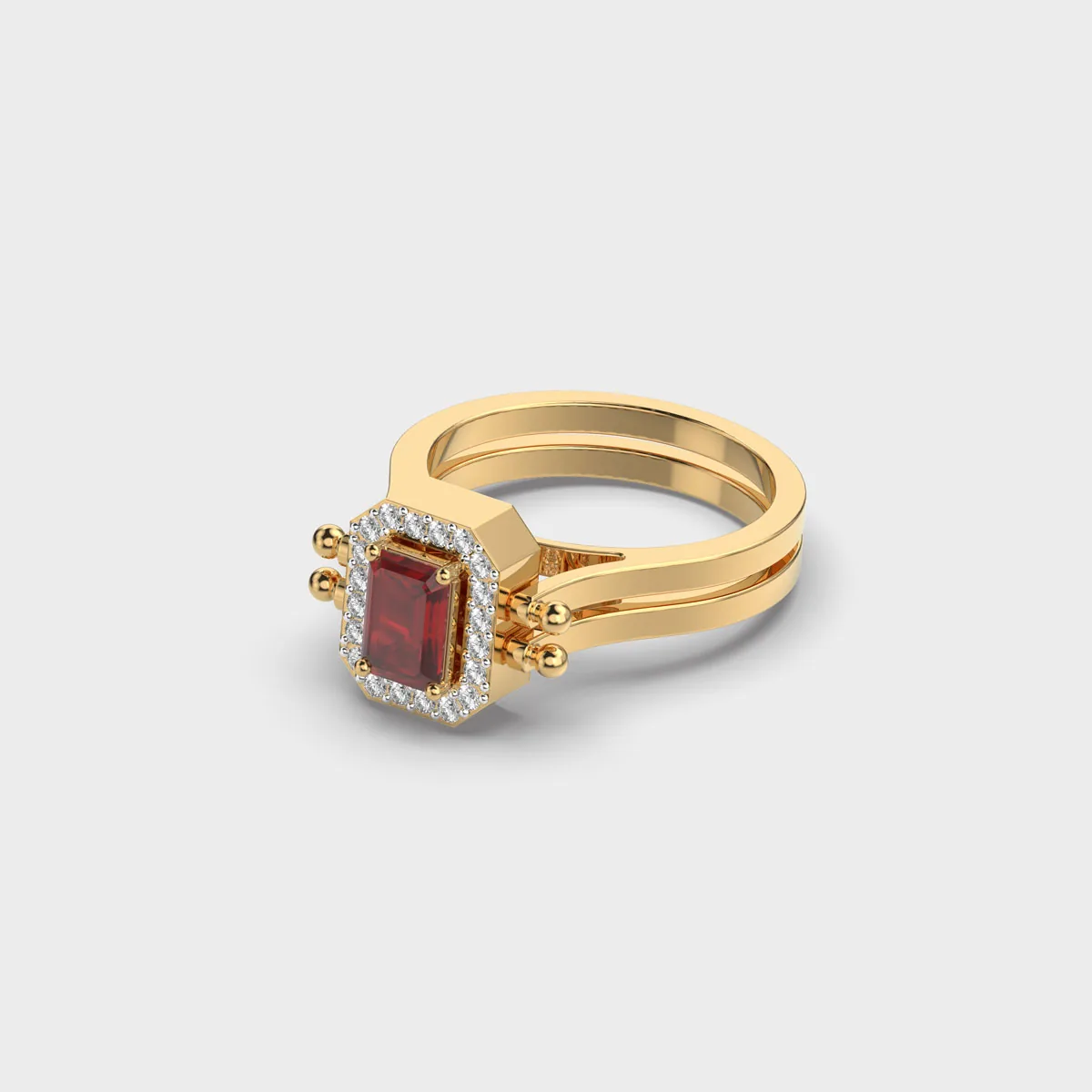 Crimson Reversible Ring – alternate view