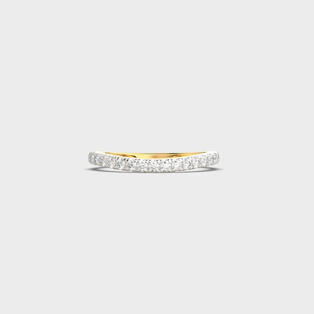 Curved Pav Diamond Band
