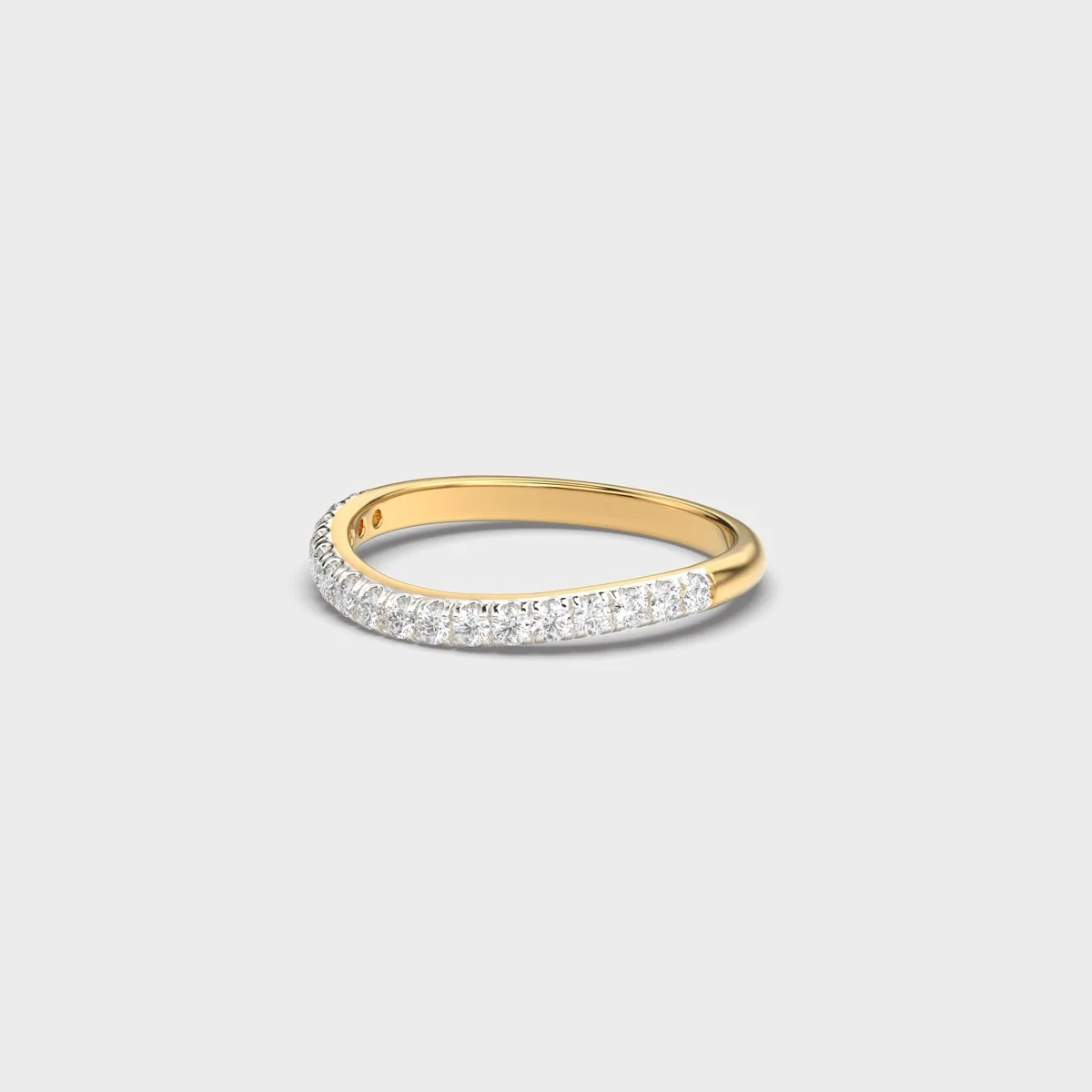 Curved Pav Diamond Band – alternate view