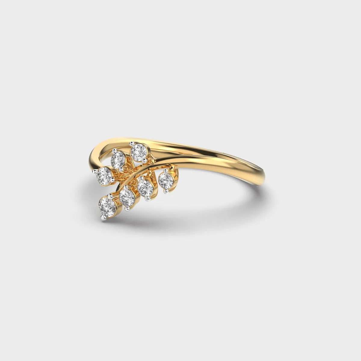 Glimmering Orinico Flow Diamond Ring – alternate view